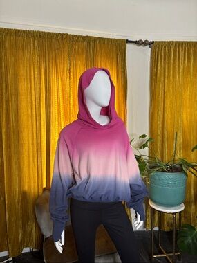 Victoria's Secret Pink-to-Blue Ombre Hooded Sweatshirt